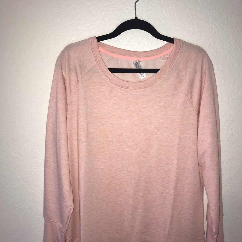 Reebok Pink Sweatshirt w/ Thumbholes Sz L BNWT - Picture 2 of 11